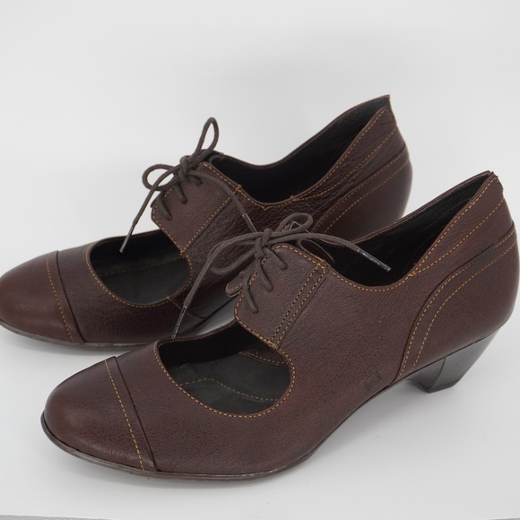 Born Shoes - Born Mary Jane Oxford Heels Brown Lace Up Dark Academia Steampunk Lolita Size 10